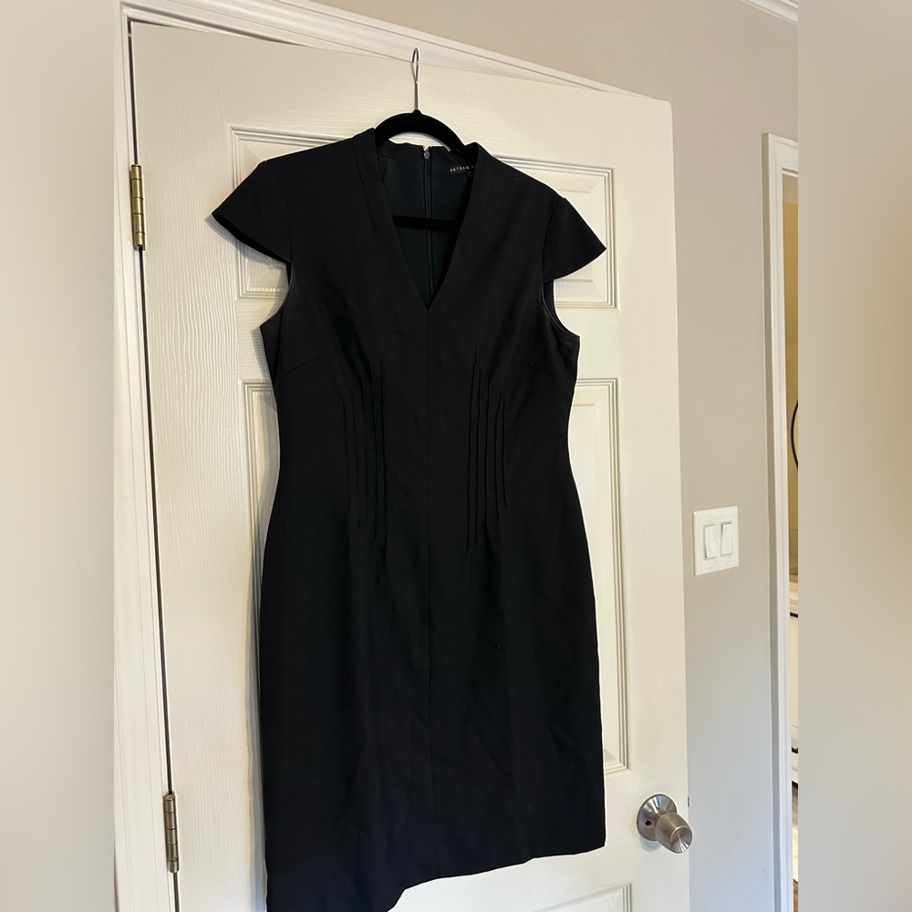 ANTONIO MELANI Classic Black Midi Dress